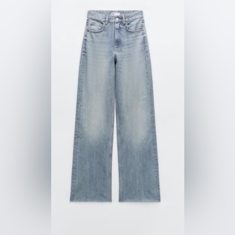 Zara sz 2 High Rise wide leg jeans Brand New